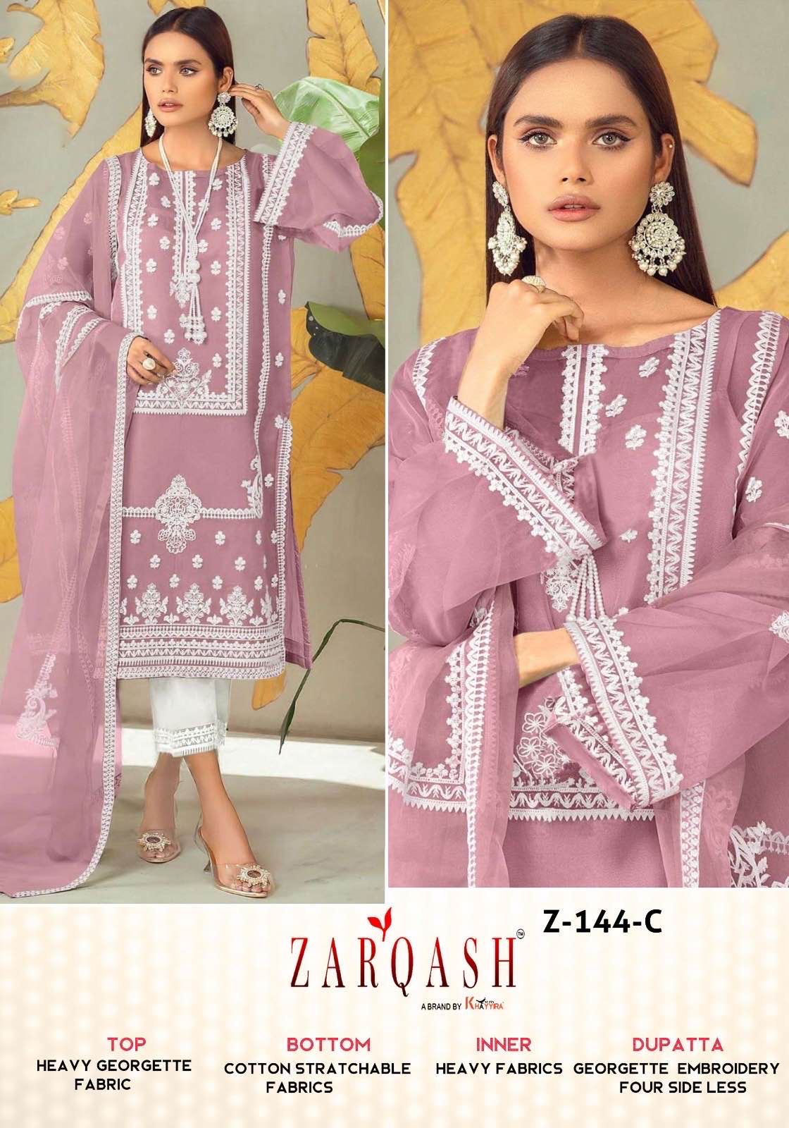 Zarqash Z 144 Readymade Pakistani Suits Catalog
